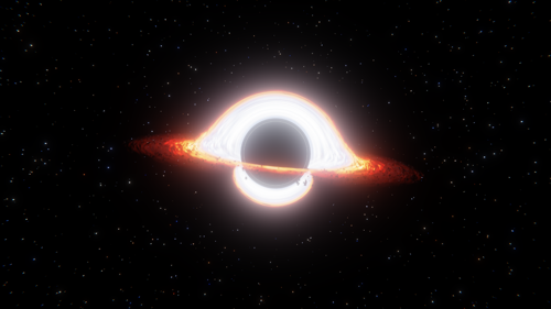 Realistic Black Hole + Accretion Disk + Galaxy Background preview image
